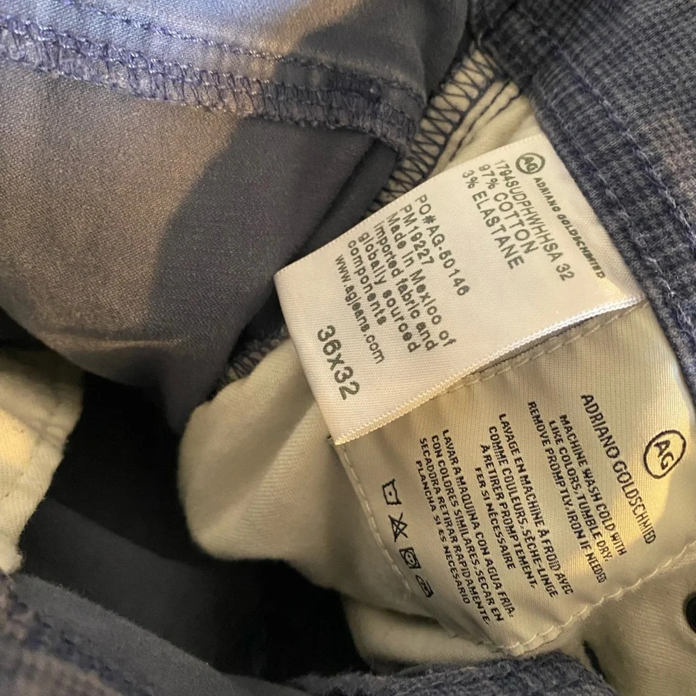 Adriano Goldschmied Jeans AG Mens 36 x 32 Blue The Everette - Picture 6 of 6